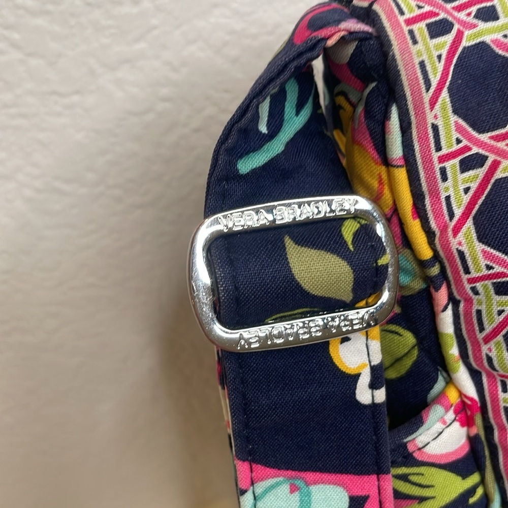 Vera Bradley Ribbons Navy Floral Crossbody Boho bag - Picture 3 of 11